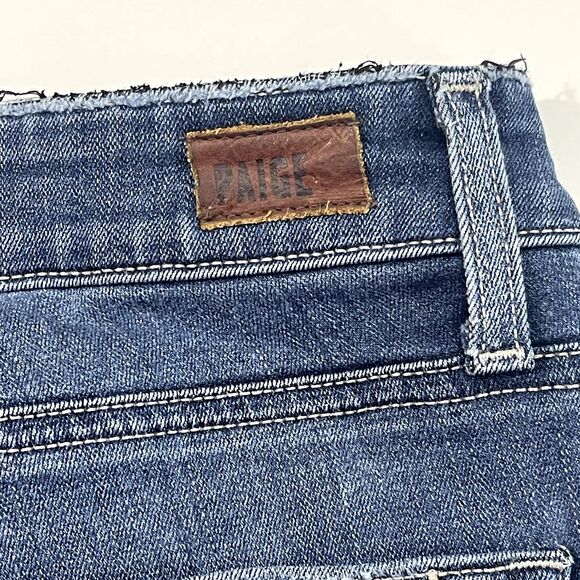 Paige Skyline Ankle Peg Jeans Womens 29 Skinny Mid-Rise Stretch Blue Denim - Picture 3 of 8